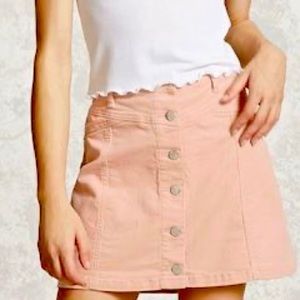 Forever 21 Light Pink Denim Skirt